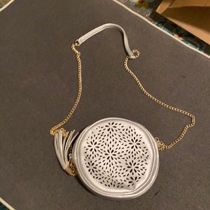 Brand new silver crossbody handbag
